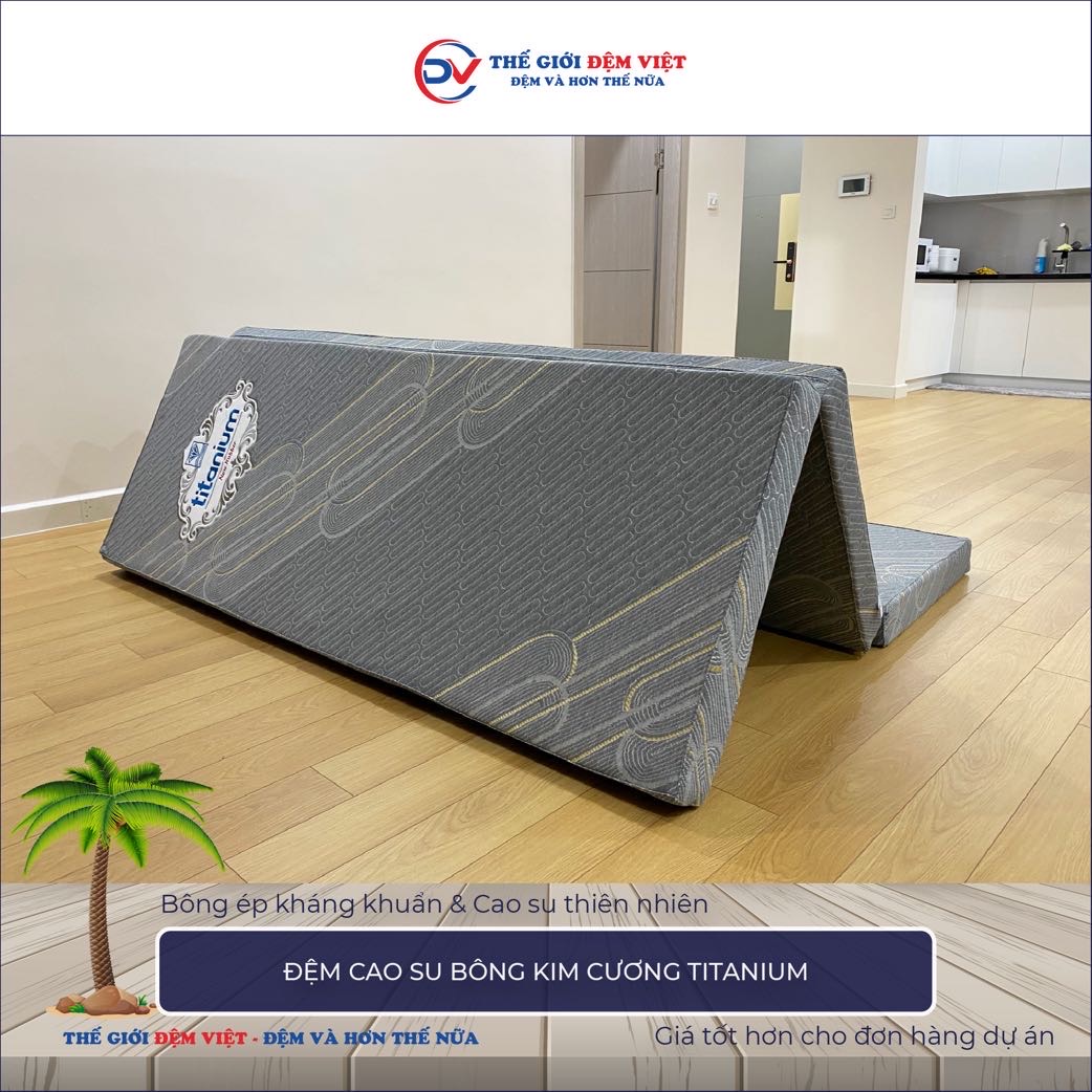 Đệm cao su bông Kim Cương Titanium